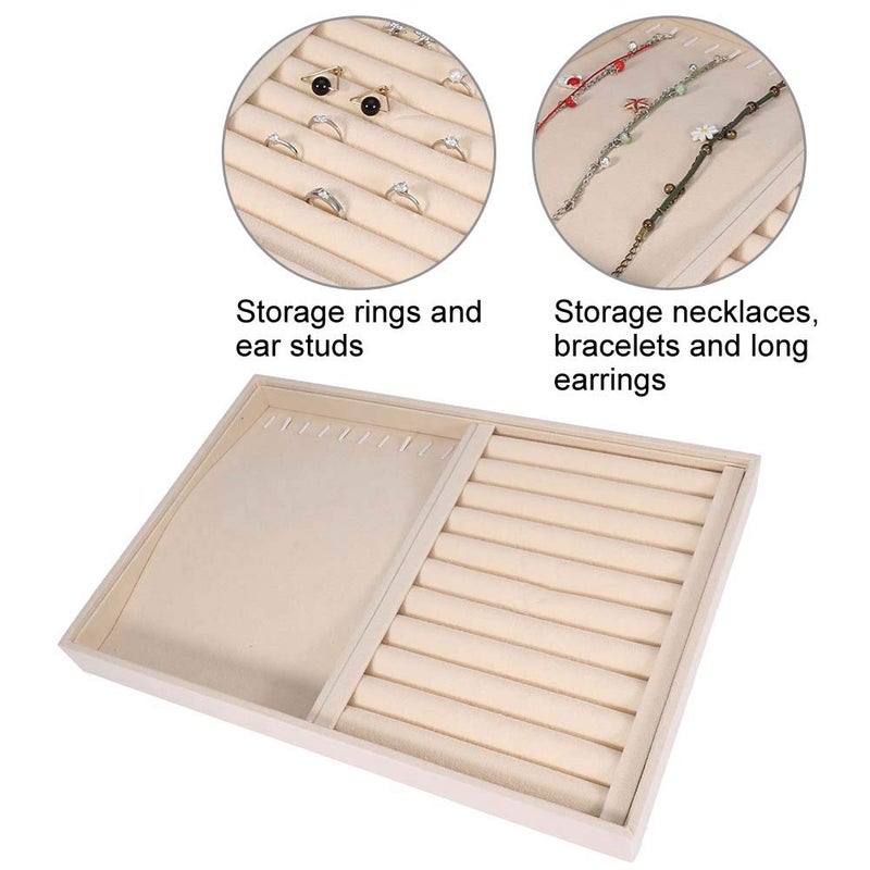woobles Jewelery Case Jewelery Showcase Tray For Jewelry Earrings Storage Necklace Jewelry Jewelry Box Organizer[3#] - Image 1